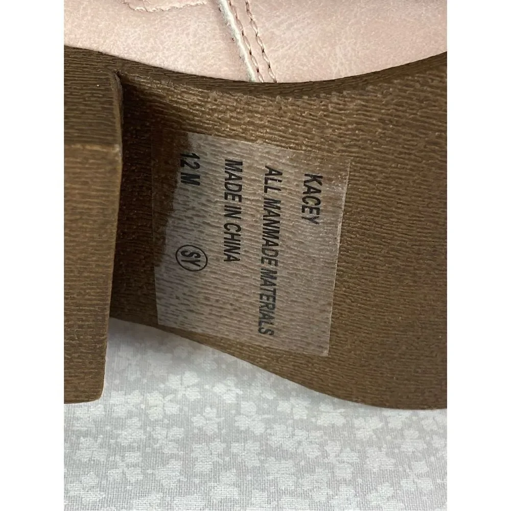 JellyPop Girls 12M Kacey Boots - Blush Color with Glitter Cutout Design